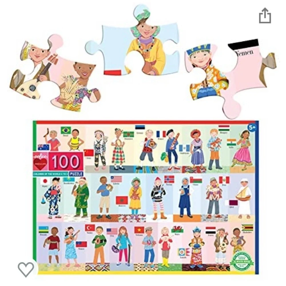 Children of the WORLD  100 piece puzzle. 5+age box never opened